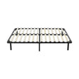Allure queen metal bed frame in black powder-coated steel — full front view — Allure Home Collections
