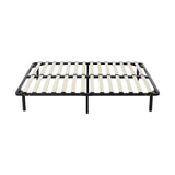 Allure queen metal bed frame in black powder-coated steel — full front view — Allure Home Collections