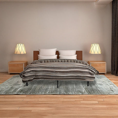 Allure queen metal bed frame headboard close-up showing rust-resistant finish — Allure Home Collections