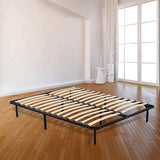 Allure queen metal bed frame side profile showing 30cm low-profile height — Allure Home Collections