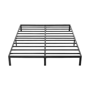 Chatswood king full metal bed base in black heavy duty steel in an industrial style bedroom