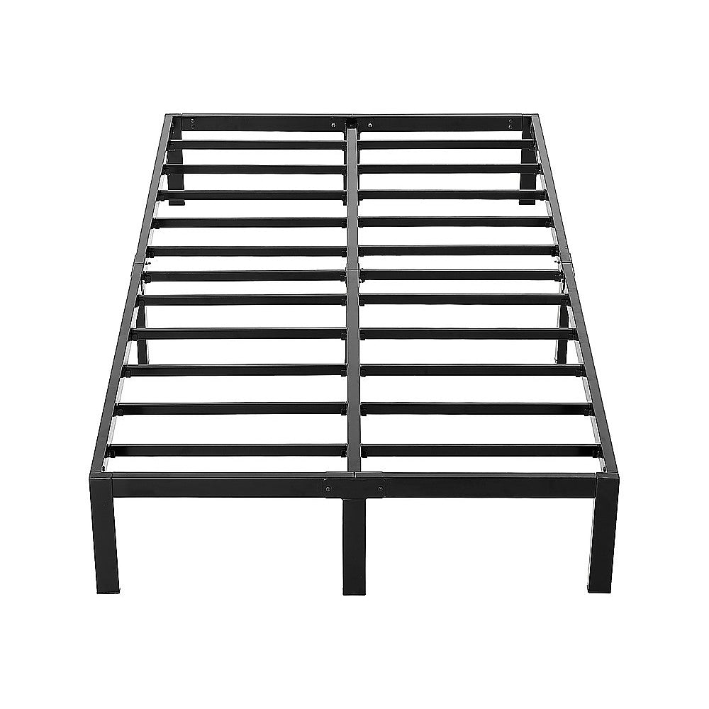 King single full metal bed frame base in black — for Australian mattress — Allure Home Collections