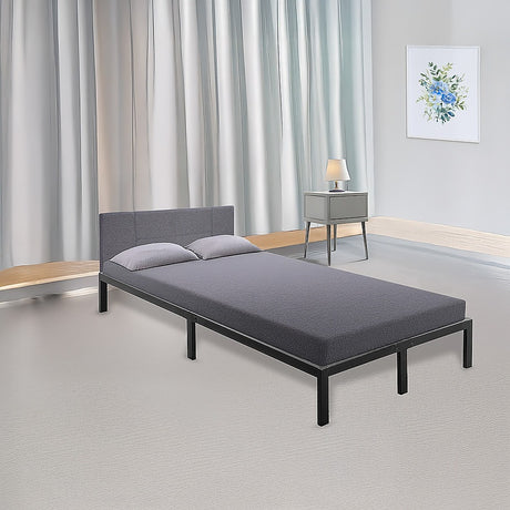 King single full metal bed frame side profile showing 29cm height — Allure Home Collections