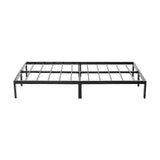 King single full metal bed frame from foot end showing 107cm width — Allure Home Collections