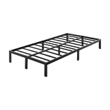 King single metal bed base cross support detail — Allure Home Collections
