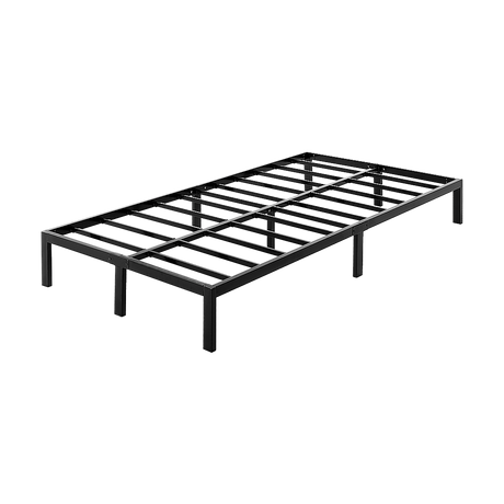 King single metal bed base cross support detail — Allure Home Collections