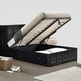 Double gas lift bed mechanism with frame — storage platform and sofa bed kit — Allure Home Collections