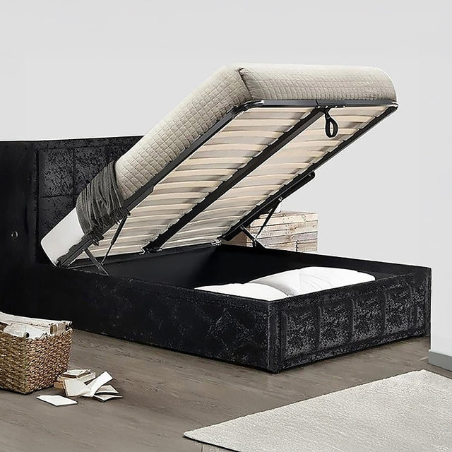 Double gas lift bed mechanism with frame — storage platform and sofa bed kit — Allure Home Collections