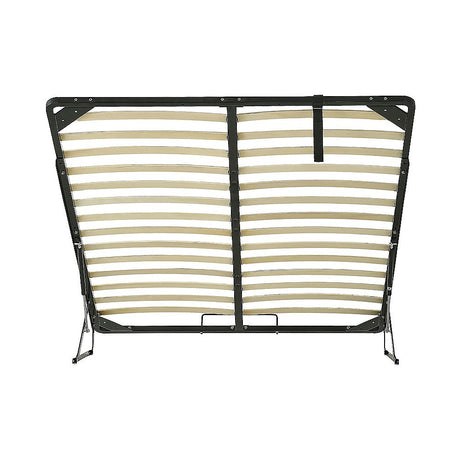 Queen gas lift platform showing flexible wooden slats — Allure Home Collections