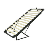 Single gas lift bed frame open showing underbed storage access — Allure Home Collections