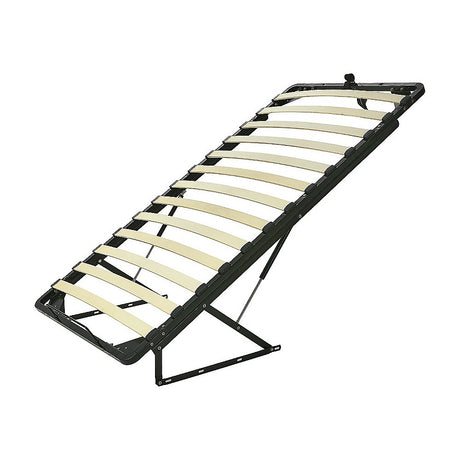 Single gas lift bed frame open showing underbed storage access — Allure Home Collections