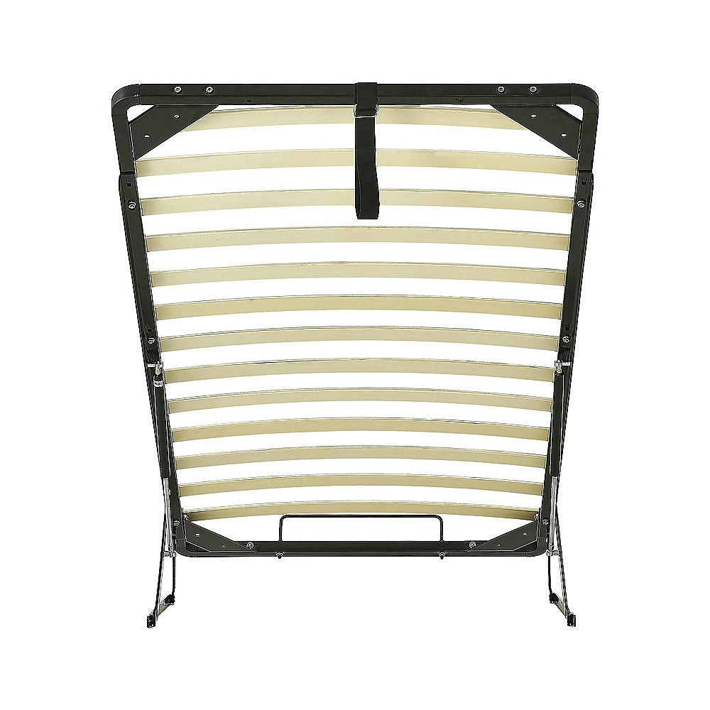 Single gas lift platform showing flexible wooden slats — Allure Home Collections