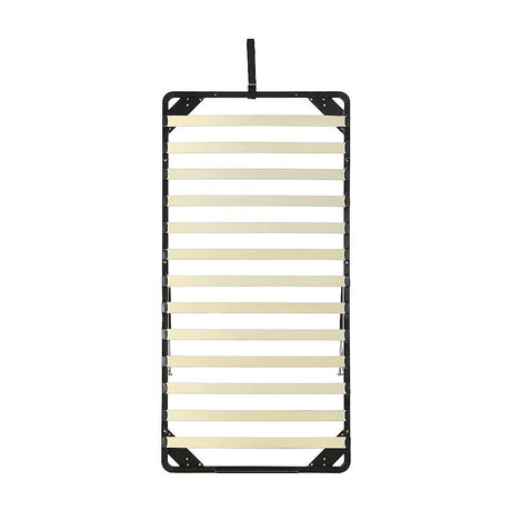 Single gas lift bed frame showing 300kg capacity steel construction — Allure Home Collections
