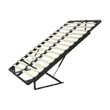 Gas lift bed frame open showing underbed storage access — Allure Home Collections