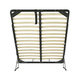 King single gas lift bed frame showing flexible wooden slats — Allure Home Collections
