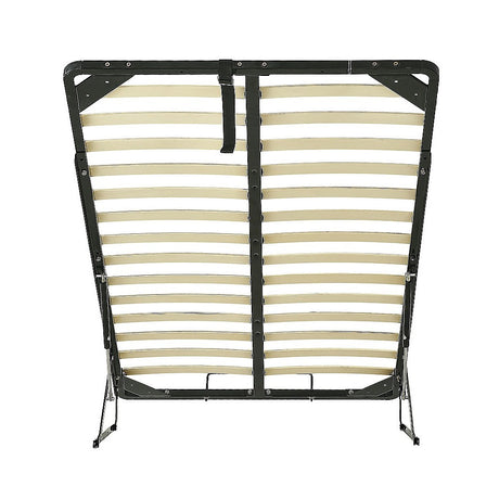 King single gas lift bed frame showing flexible wooden slats — Allure Home Collections