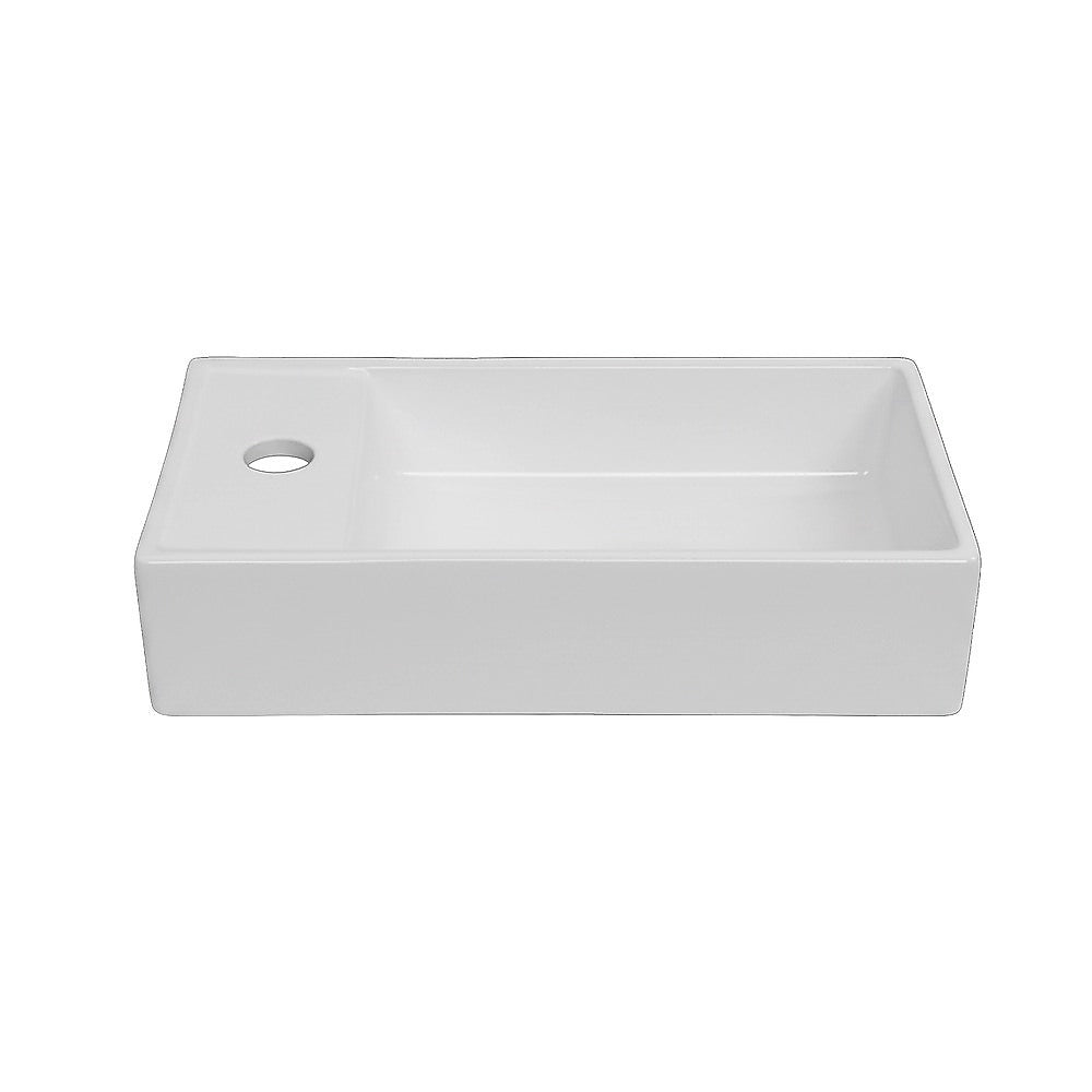 White ceramic compact hand wash basin, 360mm
