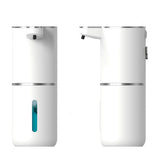 Wide funnel opening on top of the soap dispenser being refilled from a bottle