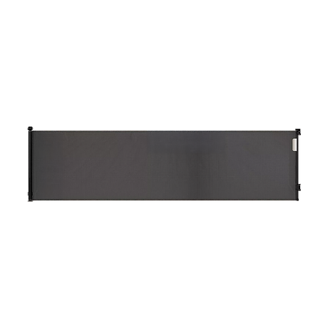 Retractable mesh baby safety gate in black