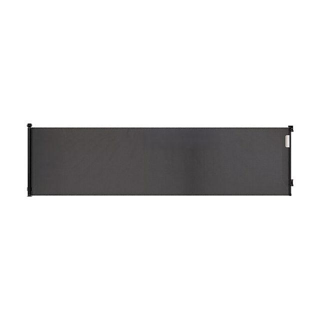 Retractable mesh baby safety gate in black