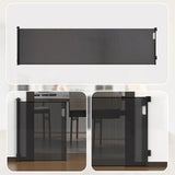 Retractable mesh baby safety gate in black