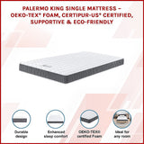 Medium Firm Hybrid Spring Mattress, King Single