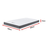Medium Firm Hybrid Spring Mattress, King Single