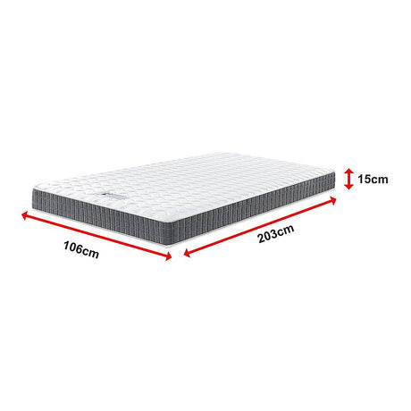 Medium Firm Hybrid Spring Mattress, King Single