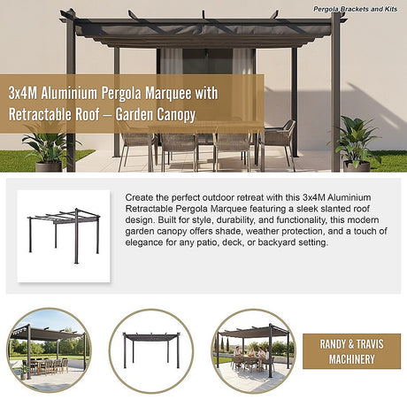 Pergola providing shade beside a garden lawn area