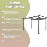 Dimension diagram of the 3 x 4 m aluminium pergola