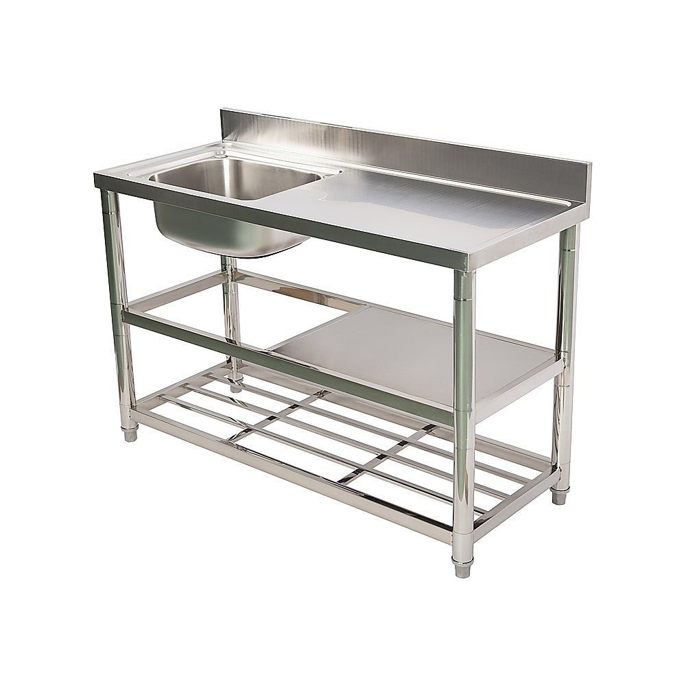 Freestanding commercial stainless steel utility sink 120x50x79cm