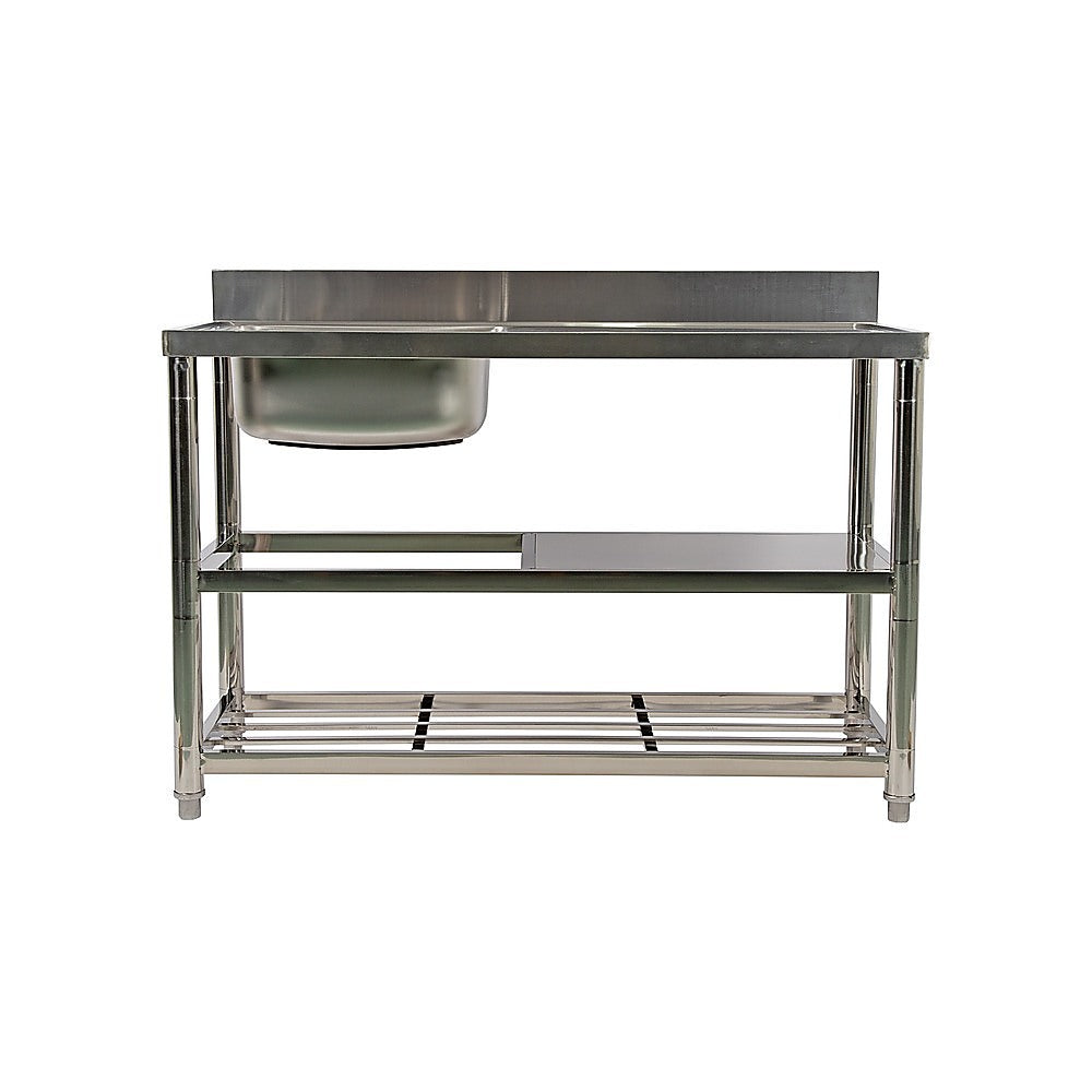 Freestanding commercial stainless steel utility sink 120x50x79cm