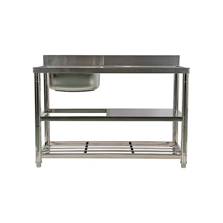 Freestanding commercial stainless steel utility sink 120x50x79cm
