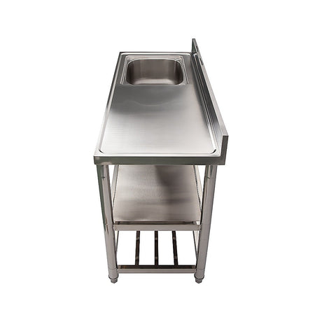 Freestanding commercial stainless steel utility sink 120x50x79cm