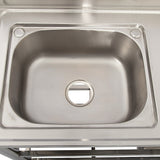 Freestanding commercial stainless steel utility sink 120x50x79cm