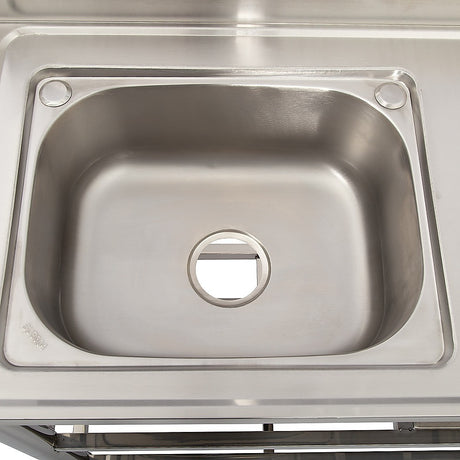 Freestanding commercial stainless steel utility sink 120x50x79cm