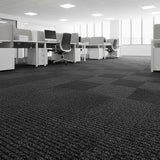 Zahara Carpet Tiles, 50 x 50cm, Black, 20pcs