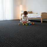 Zahara Carpet Tiles, 50 x 50cm, Black, 20pcs