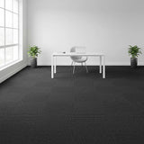 Zahara Carpet Tiles, 50 x 50cm, Black, 20pcs