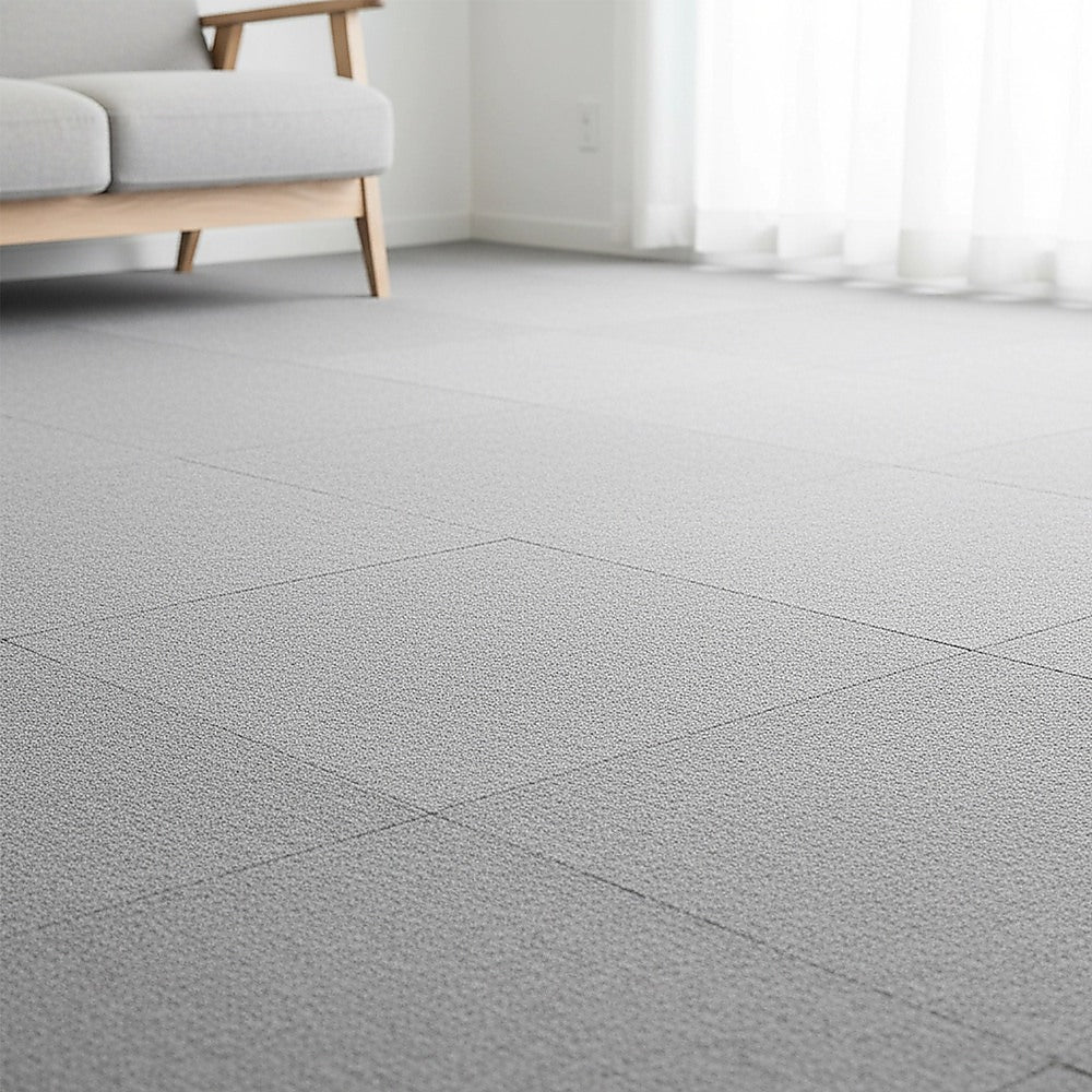 Zahara Carpet Tiles, 50 x 50cm, Light Grey, 20pcs