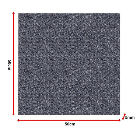 Zahara Carpet Tiles, 50 x 50cm, Blue, 20pcs