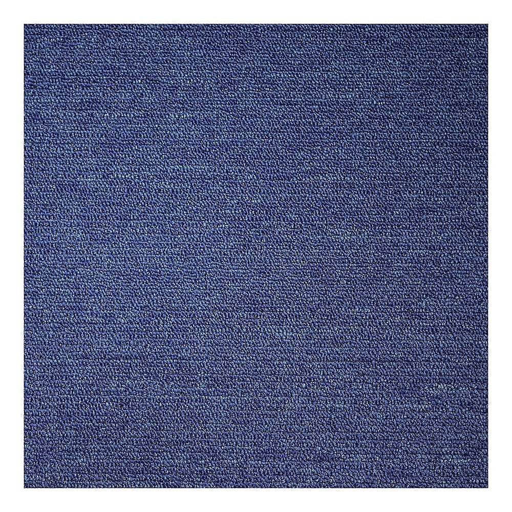 Zahara blue commercial carpet tiles laid on a floor