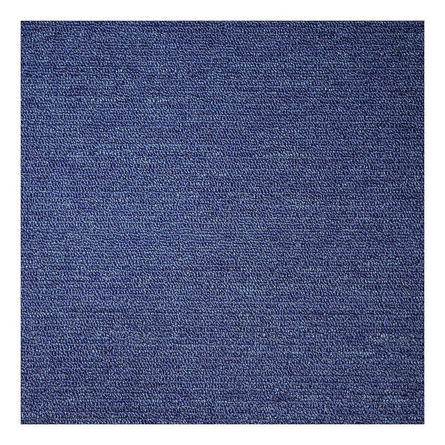 Zahara blue commercial carpet tiles laid on a floor