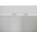 Modern White Gloss 3-Door Wardrobe with Black Handles