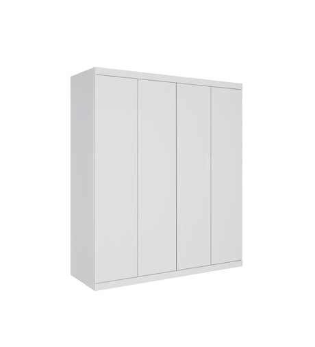 Elegant 4-Door White Gloss Wardrobe
