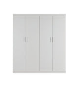 Elegant 4-Door White Gloss Wardrobe