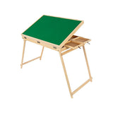 Folding jigsaw puzzle table with tilting top