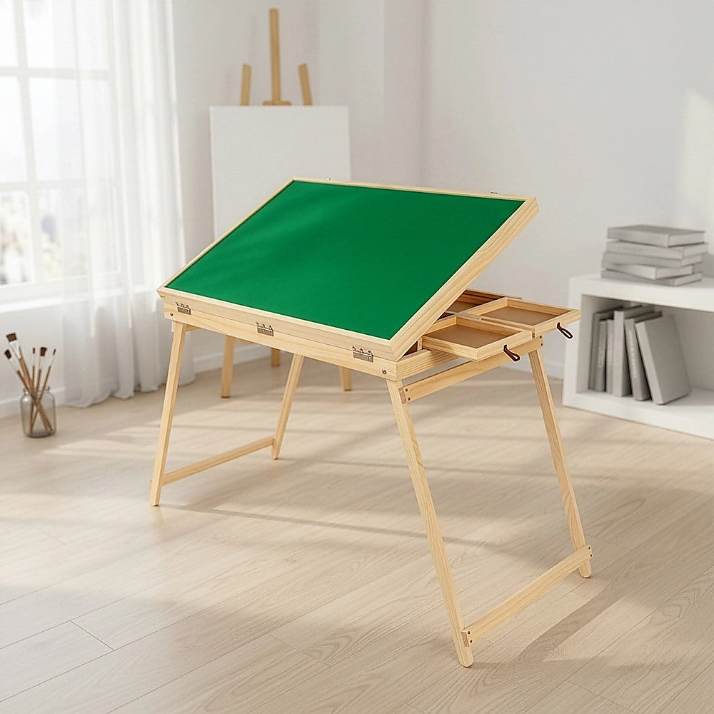 Jigsaw puzzle table pine frame