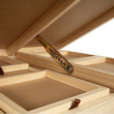Jigsaw puzzle table storage under furniture