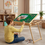 Jigsaw puzzle table felt mat detail